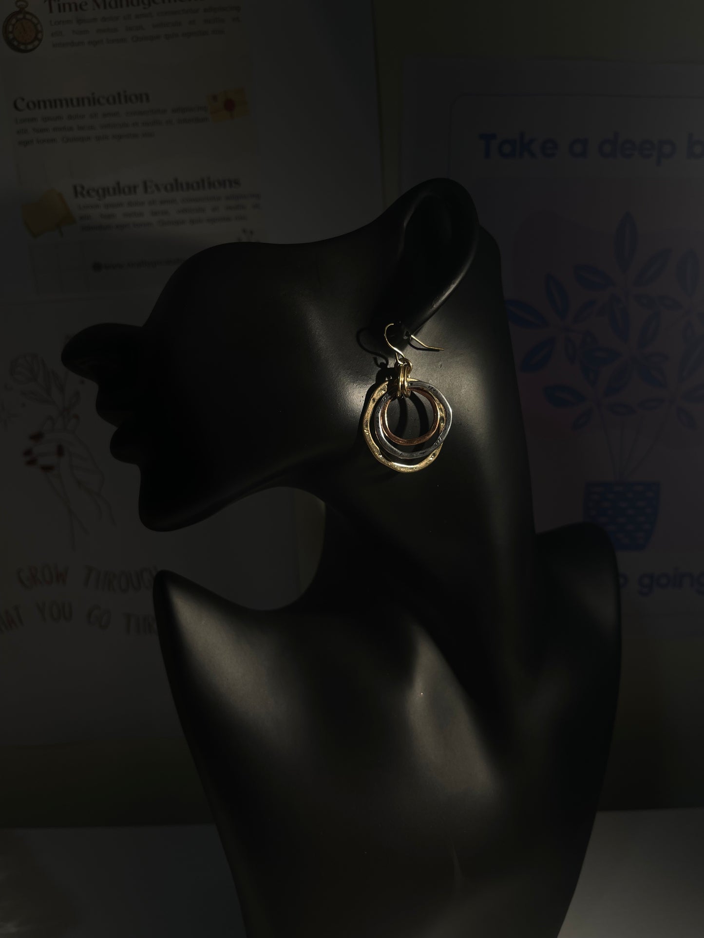 Of Earth and Ocean Sunrise Tricolor Dangle Earrings – Handmade Artisan Jewelry