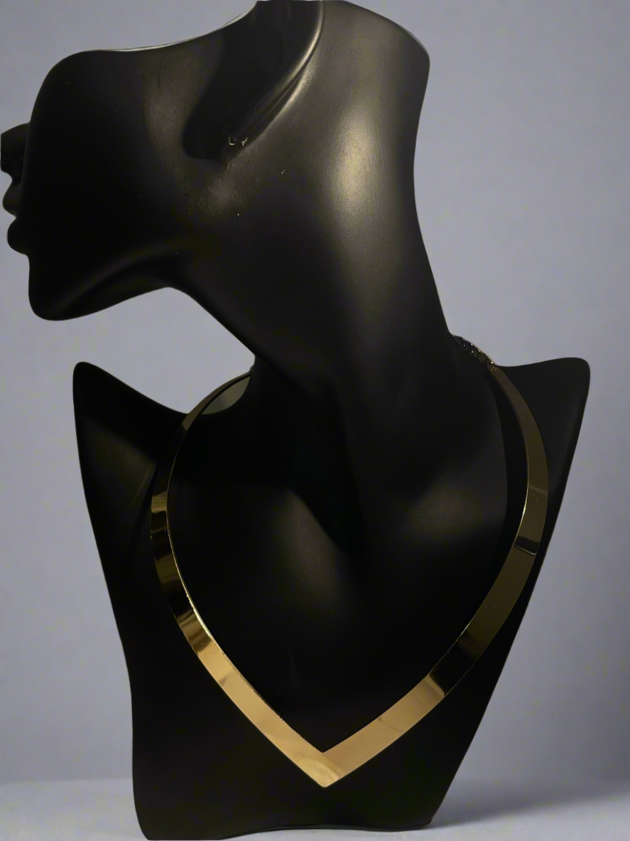 Vintage American Semi-Rigid Choker Necklace – 1960s Retro Jewelry