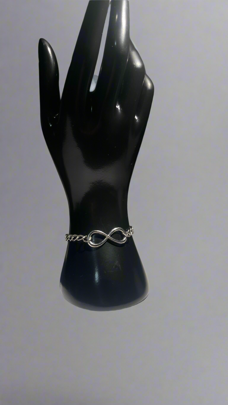Infinity Bracelet – Silver-Tone Chain Link, Symbol of Endless Love