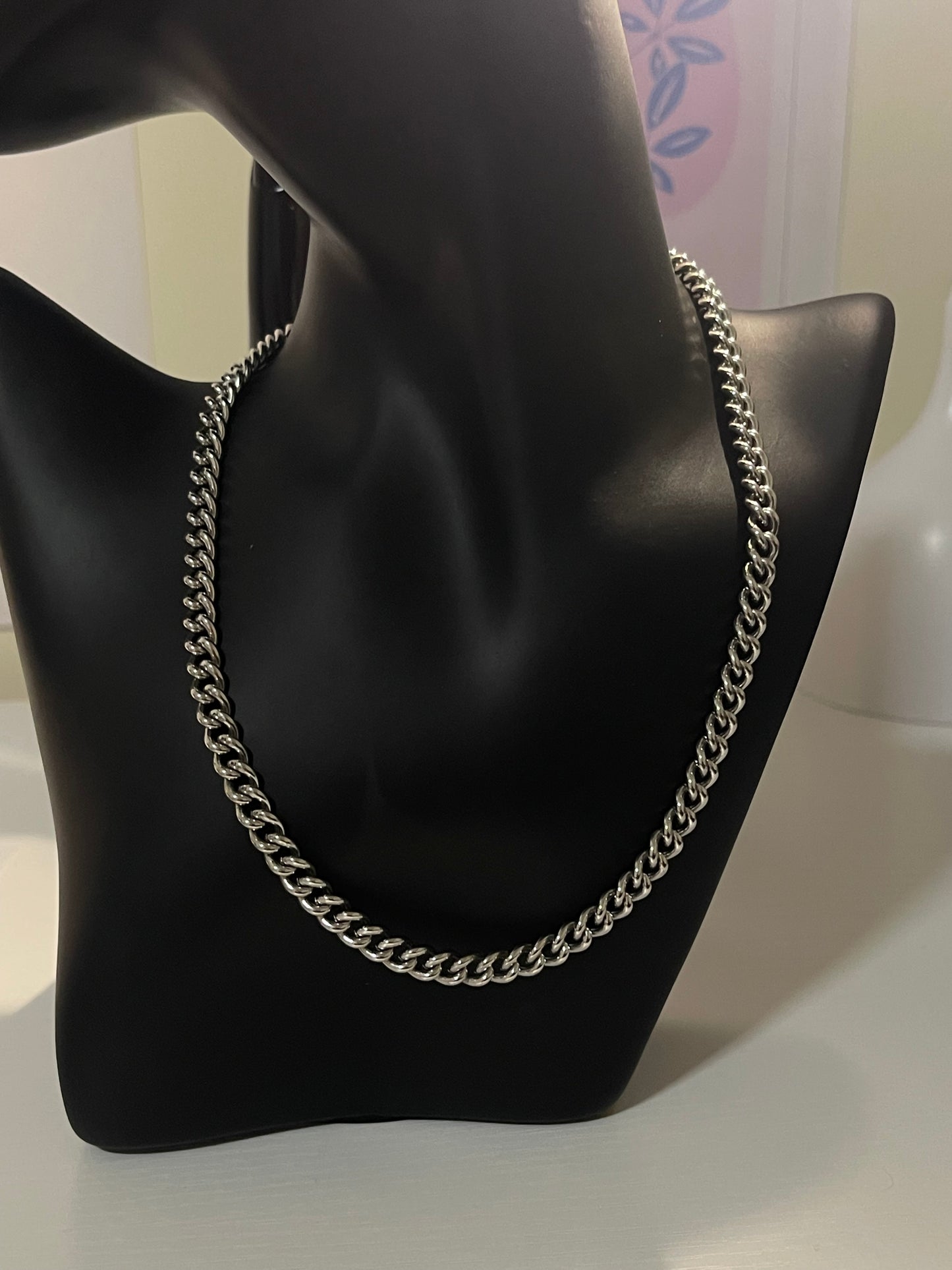 Stainless Steel Cuban Curb Link Chain Necklace