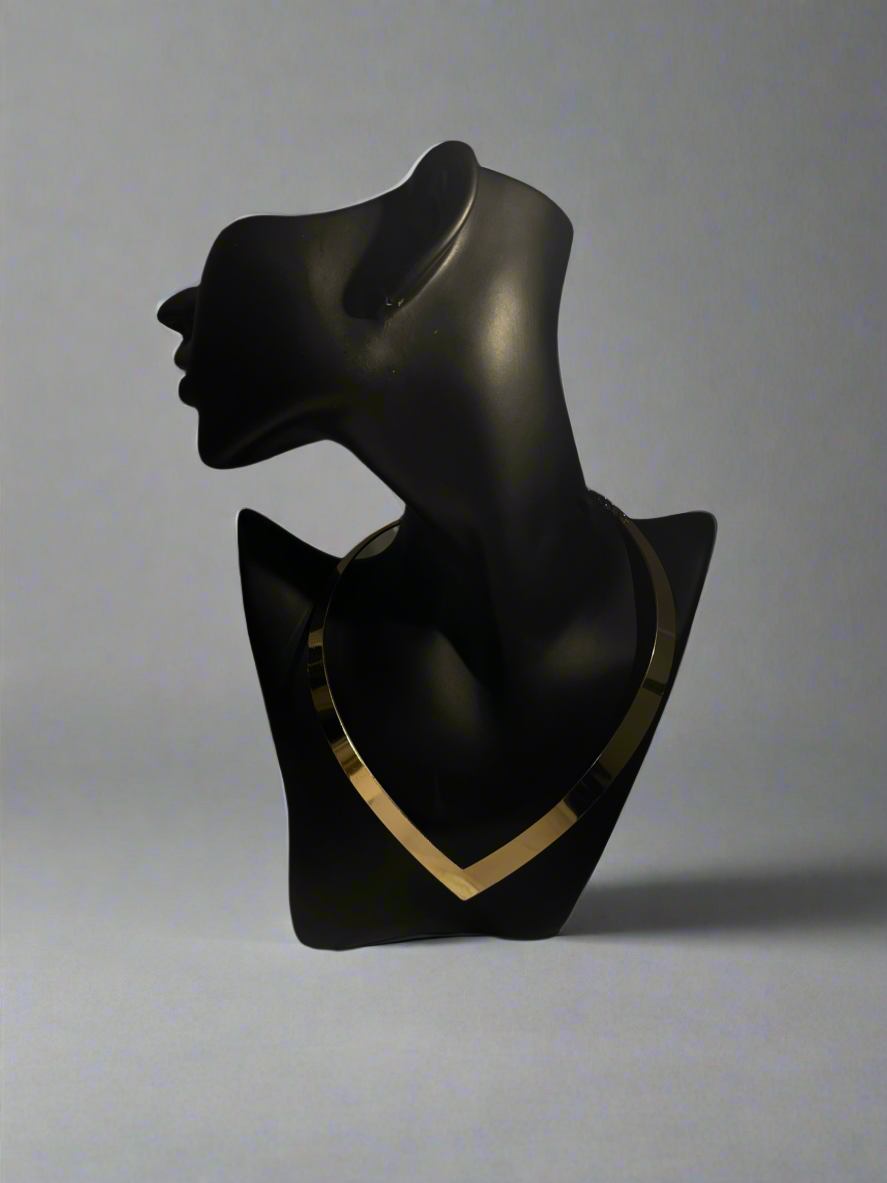 Vintage American Semi-Rigid Choker Necklace – 1960s Retro Jewelry