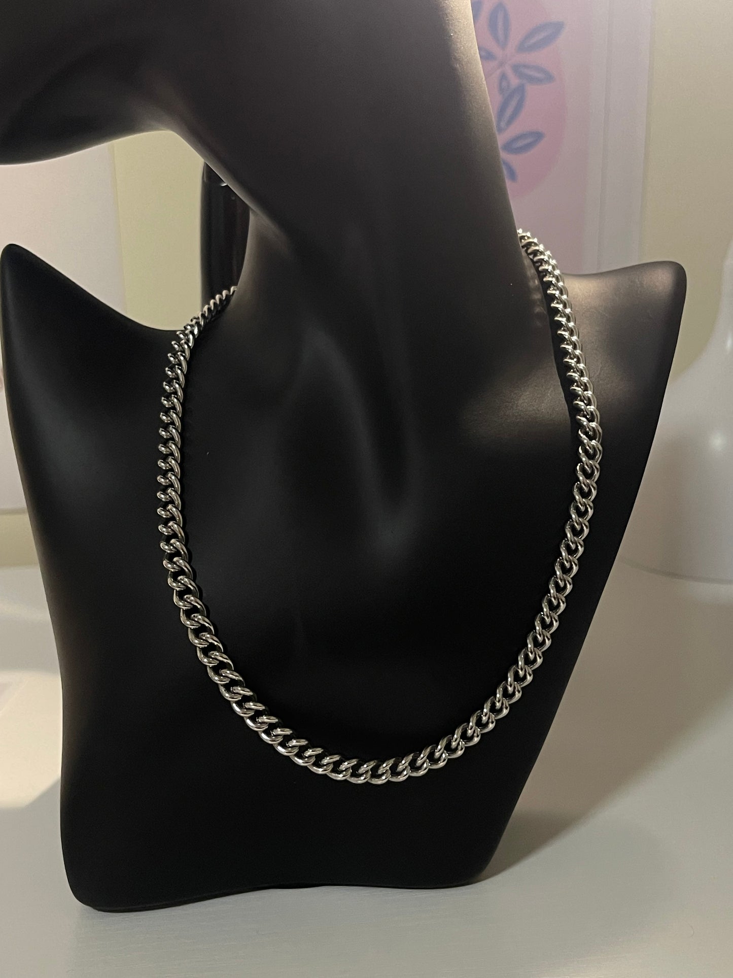 Stainless Steel Cuban Curb Link Chain Necklace