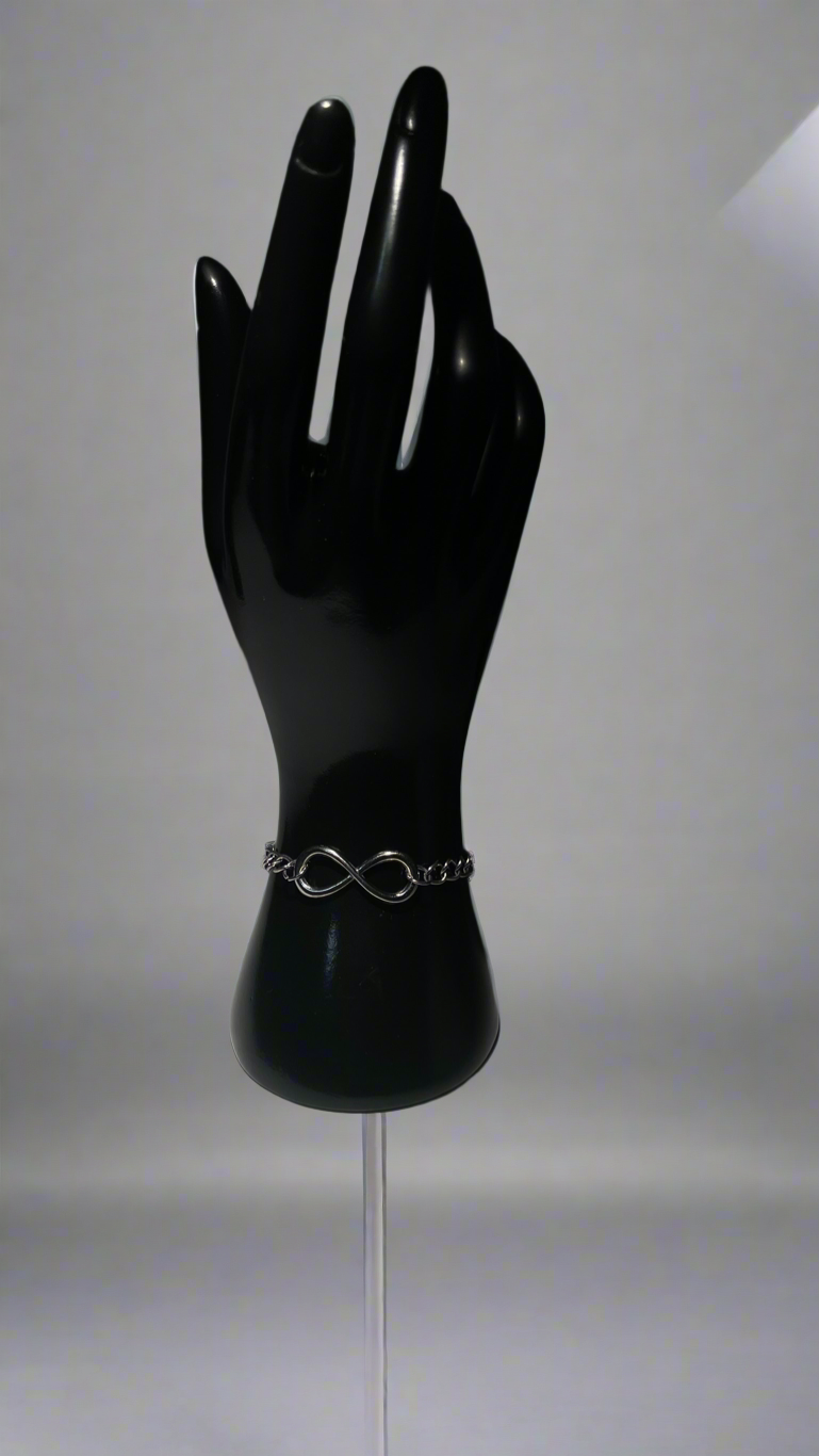 Infinity Bracelet – Silver-Tone Chain Link, Symbol of Endless Love