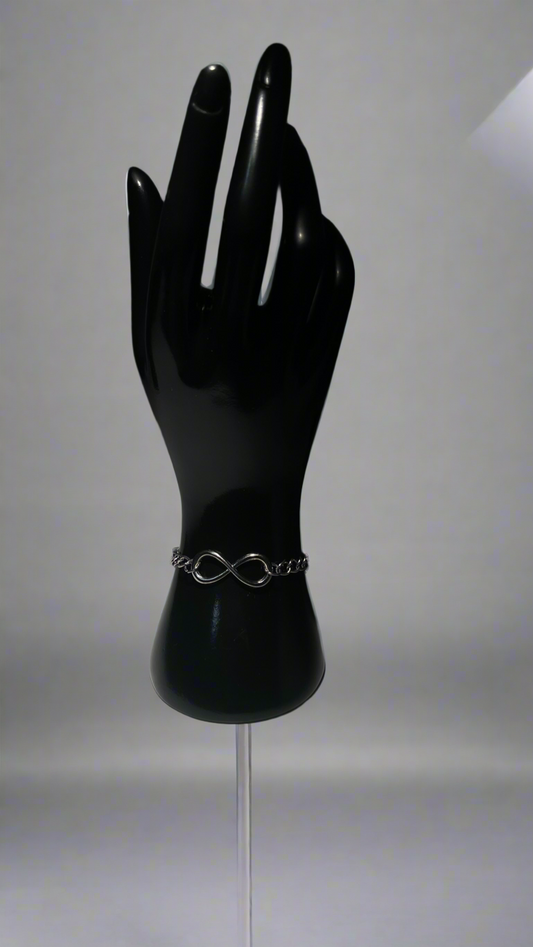 Infinity Bracelet – Silver-Tone Chain Link, Symbol of Endless Love