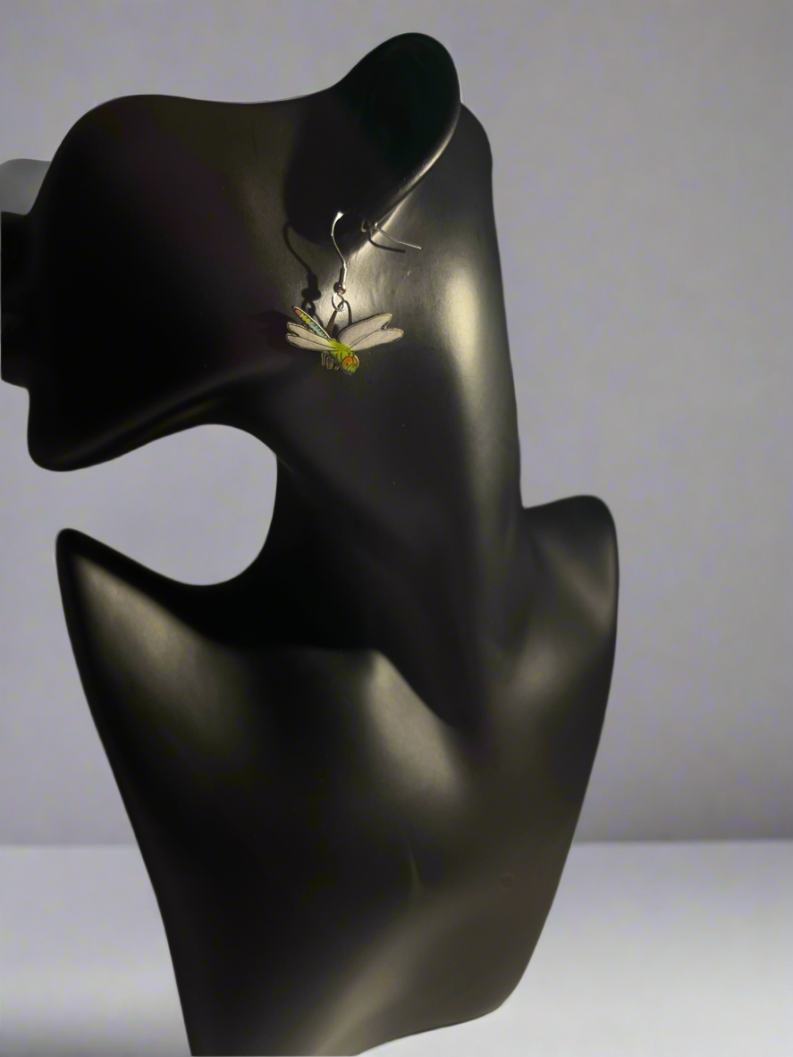 Jabebo Studio Dragonfly Earrings – Handcrafted Recycled Paperboard