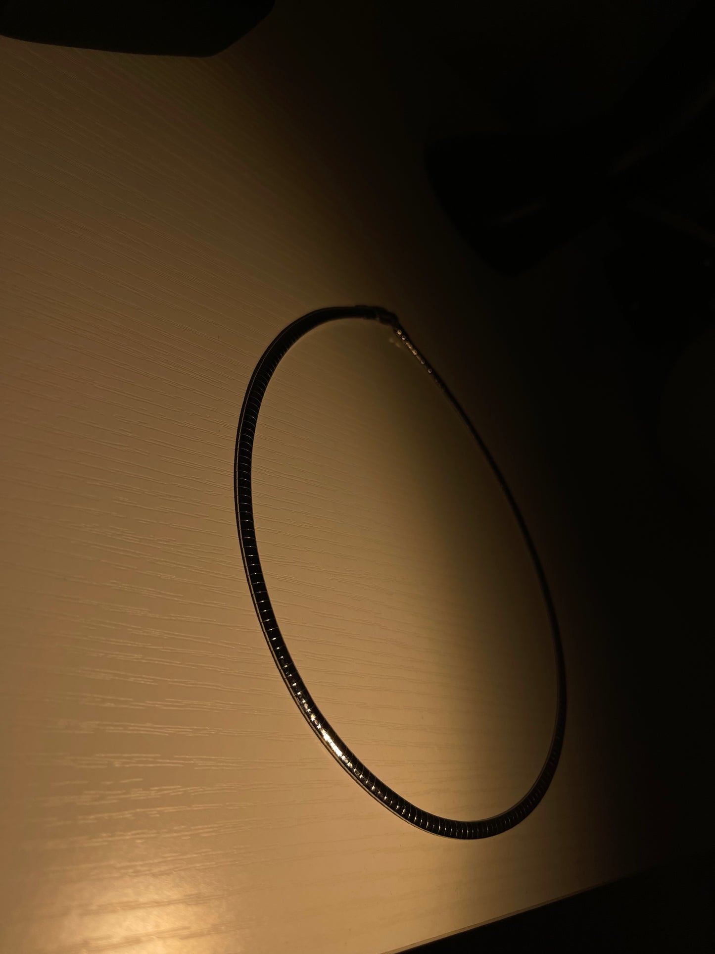 Silver-Tone Omega Chain Necklace – Sleek & Timeless Jewelry