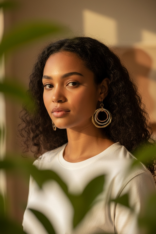 Of Earth and Ocean Sunrise Tricolor Dangle Earrings – Handmade Artisan Jewelry